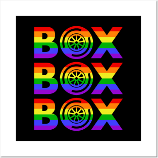 "Box Box Box" F1 Tyre Compound Pride Design Posters and Art